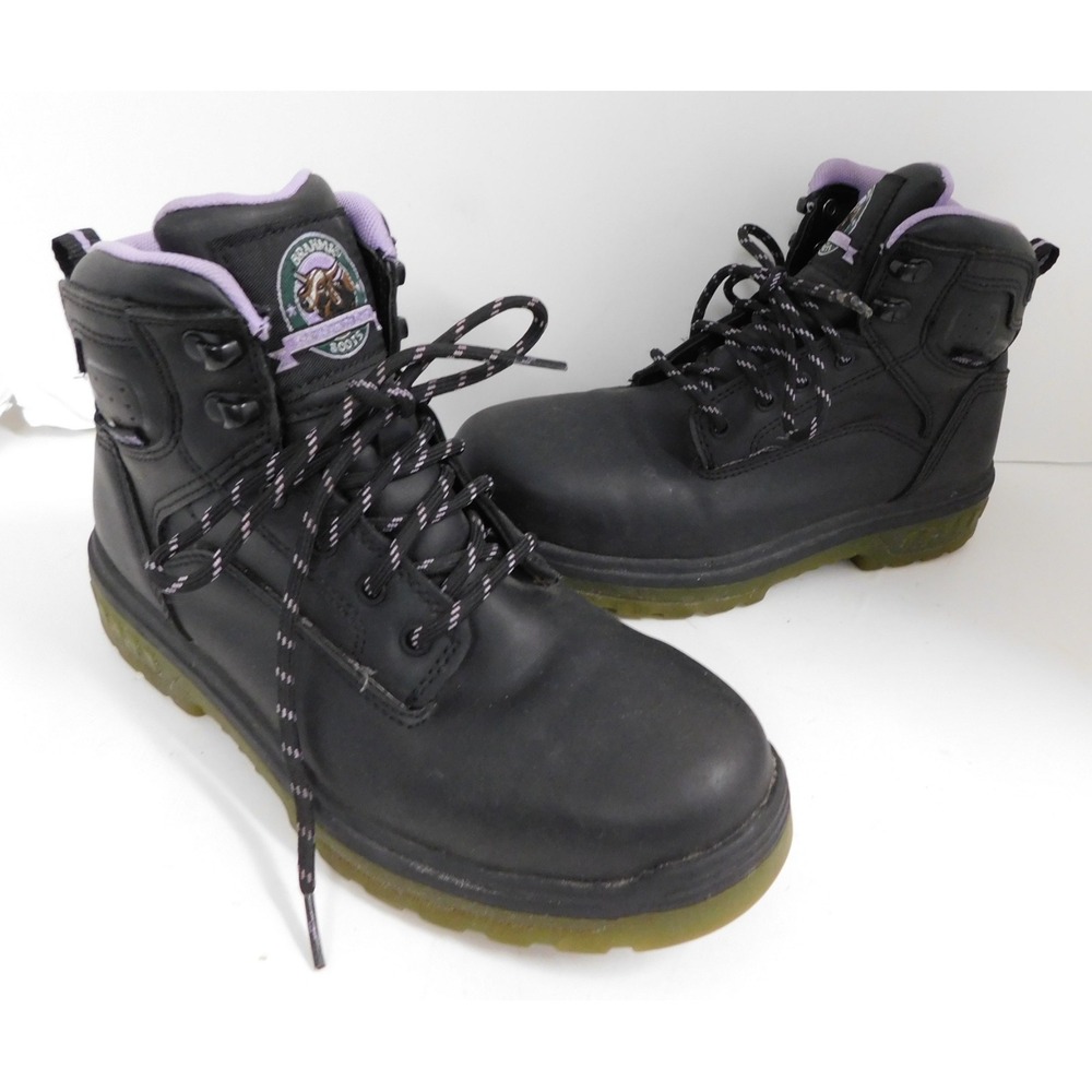 Brahma Women's Black Steel Toe Work Boots ASTM‎ F2413-18 Size 7 US